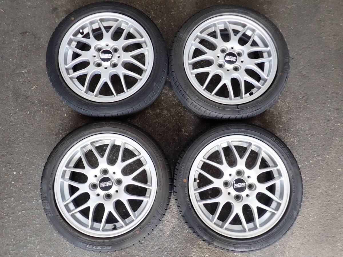 BBS RS 4穴 6.5J 15インチ PCD100,114.3マルチ 165/50r15 KUMHO バリ山