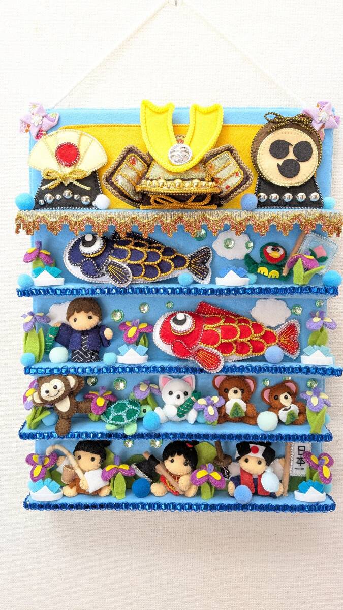 新品】七福神☆フェルトハンドメイドリースタペストリーの落札情報詳細