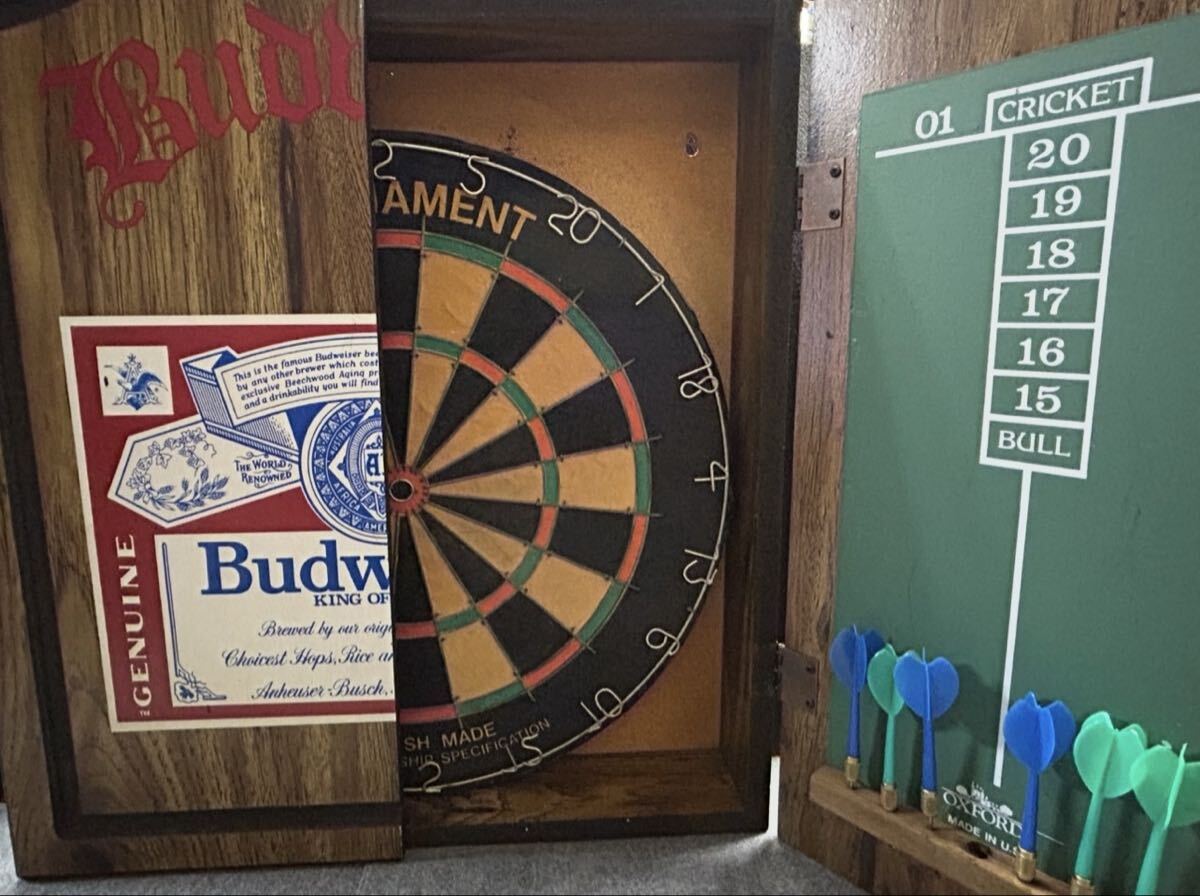 Budweiser ダーツボード ビンテージ　中古 タカラ ミュージカン 希少 1989年 バドワイザー 昭和レトロ 玩具