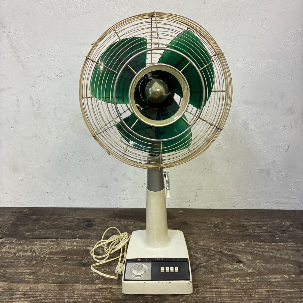 昭和レトロ アンティーク 三菱 四角 扇風機 25㎝ お座敷扇 RM-10A 色