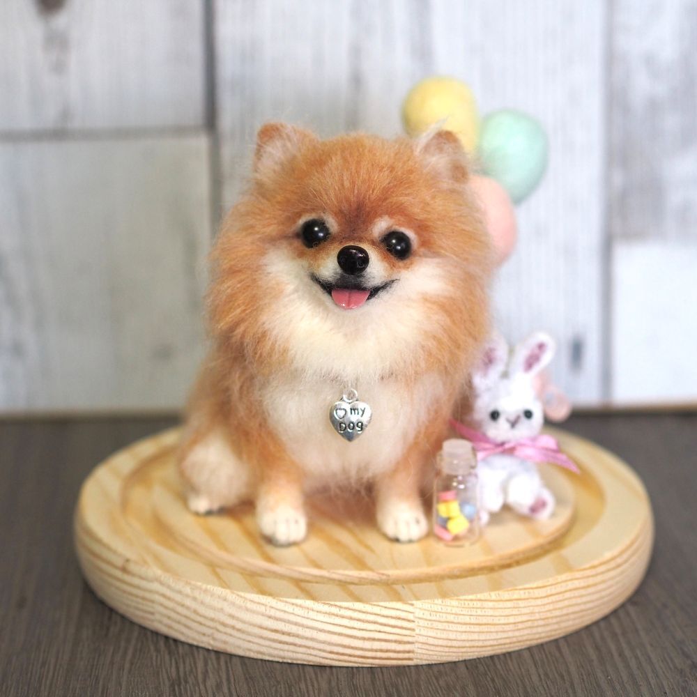 新品】羊毛フェルト チワワ チョコタン 犬 動物 ハンドメイド