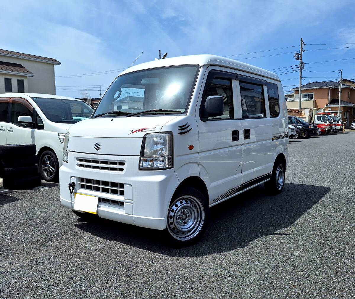エブリイバン 車検付即乗り軽バン 黒 事故・修復歴なし 切替4WD 5速MT