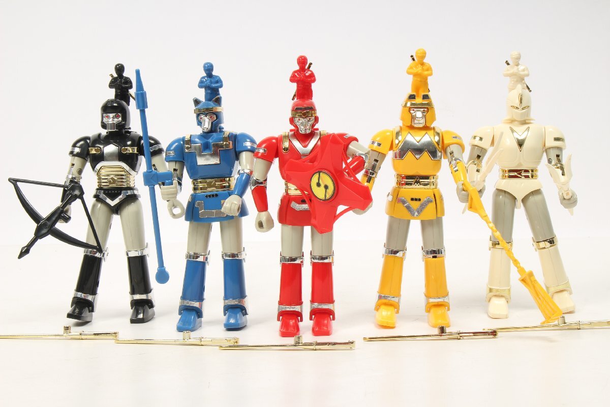 忍者戦隊カクレンジャーソフビ五体セット ◇当時物 バンダイ 忍者戦隊カクレンジャー ソフビ 5体セット◇BANDAI