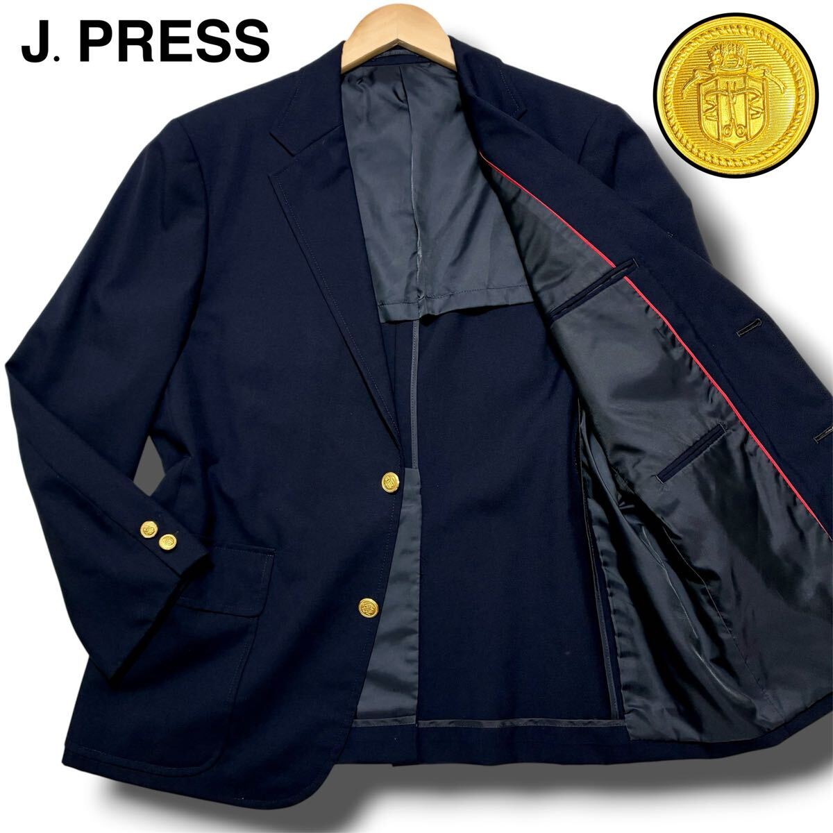 目立った傷や汚れなし】J.PRESS ジェイプレス PEPPIN MERINO 