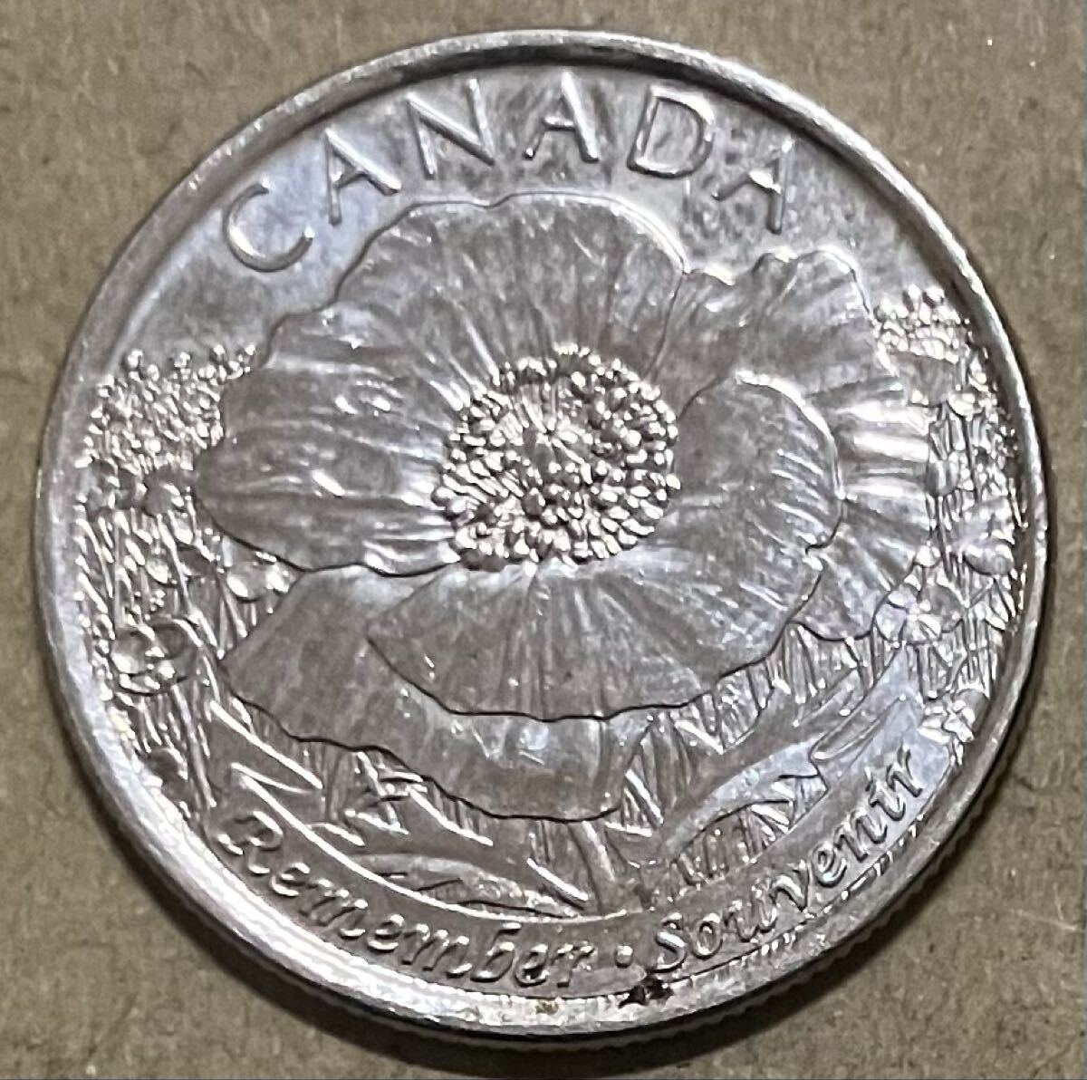中古】＄1862-h カナダ 1968年 25セント 24mm 6g カリブー エリザベス2