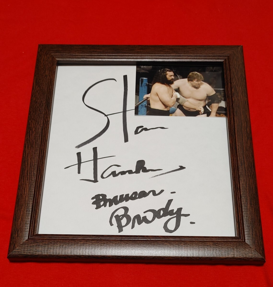 スタン・ハンセン & ブルーザー・ブロディ 直筆サイン入り写真 日本で