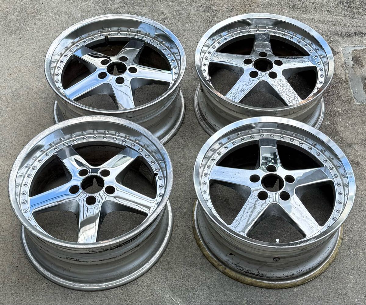 中古】希少 WORK エクイップ 18インチ 10Jマイナス3 12Jマイナス3