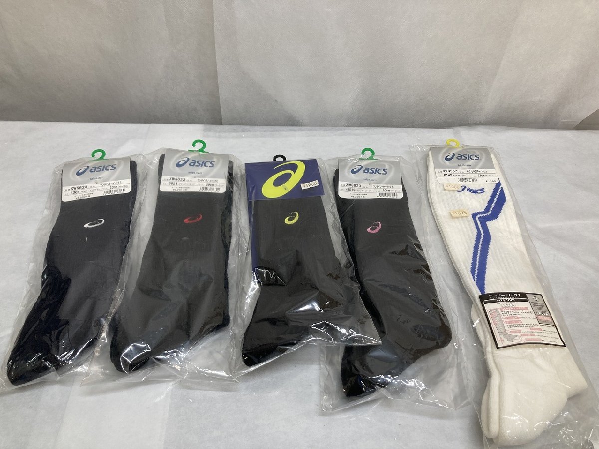 新品】新品未使用◇レトロ◇アシックス◇ニューハイソックス◇24-26cm 