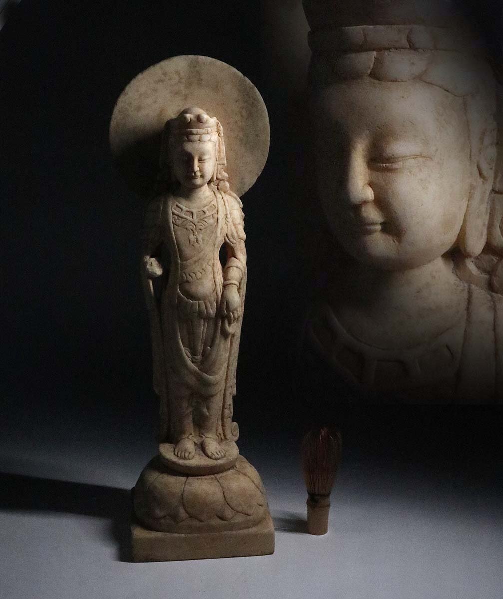湯】時代仏具 木造 細密木彫 金彩色 仏壇欄間 雲鳳凰図 一対 幅49cm