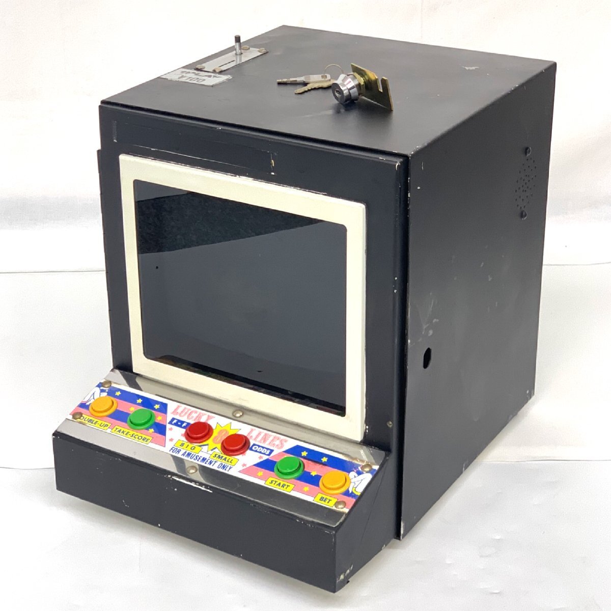 中古】LUCKY NEW 8 LINES チェリーボーナス テーブル筐体 ゲーム機 鍵
