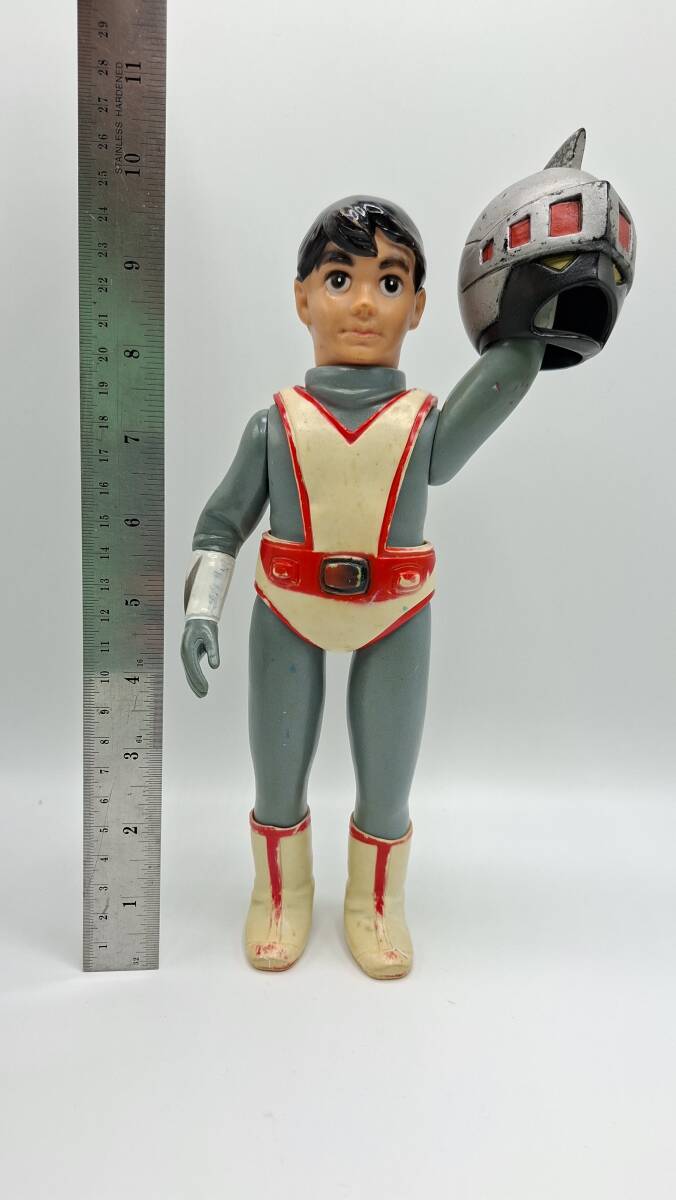 当時物 ソフビ バンダイ キルギス星人 シルバー仮面 怪人 (人形