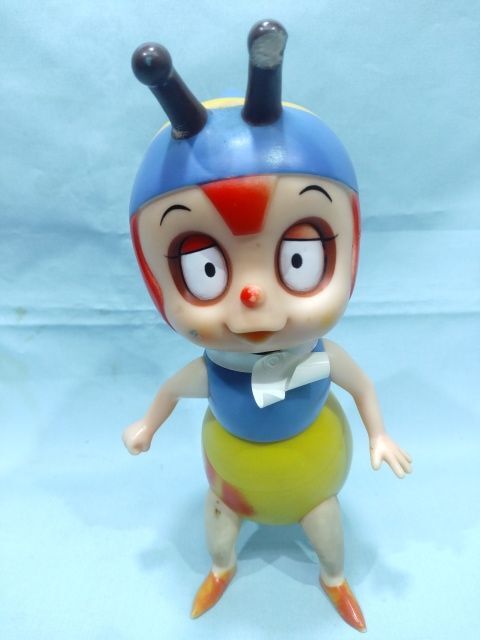 昭和レトロ　40年前 当時物　中島製作所　みなしごハッチ ソフビ　フィギュア 中古】☆みなしごハッチ☆カマキリ 中嶋製作所 ソフビ フィギュア