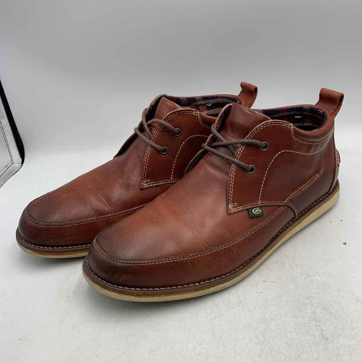 Hawkins ホーキンス デッキシューズ 26.5cm レッドブラウン 本革 使用