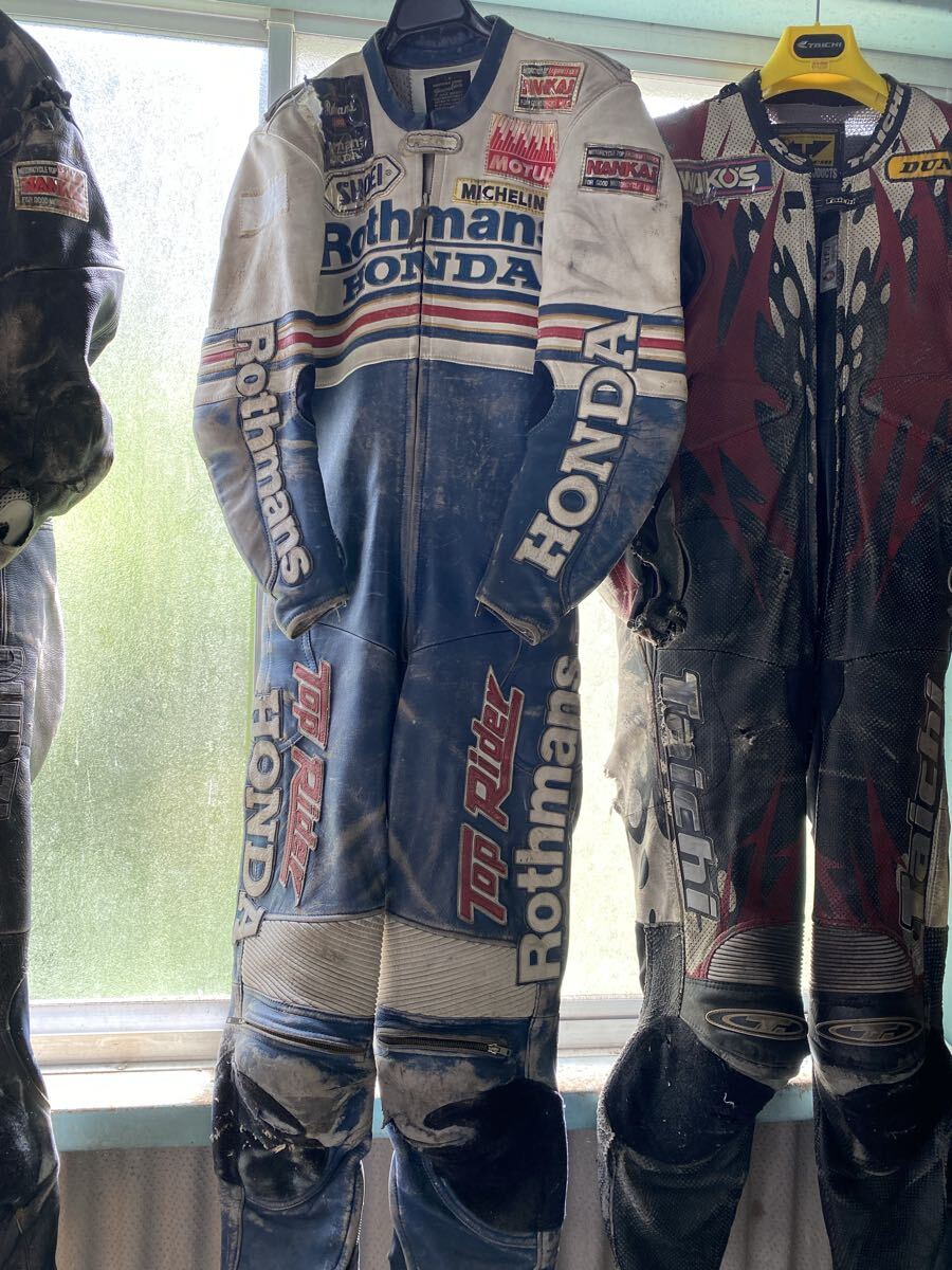 中古】未使用 南海部品 NANKAI 革ツナギ レーシングスーツ Rothmans