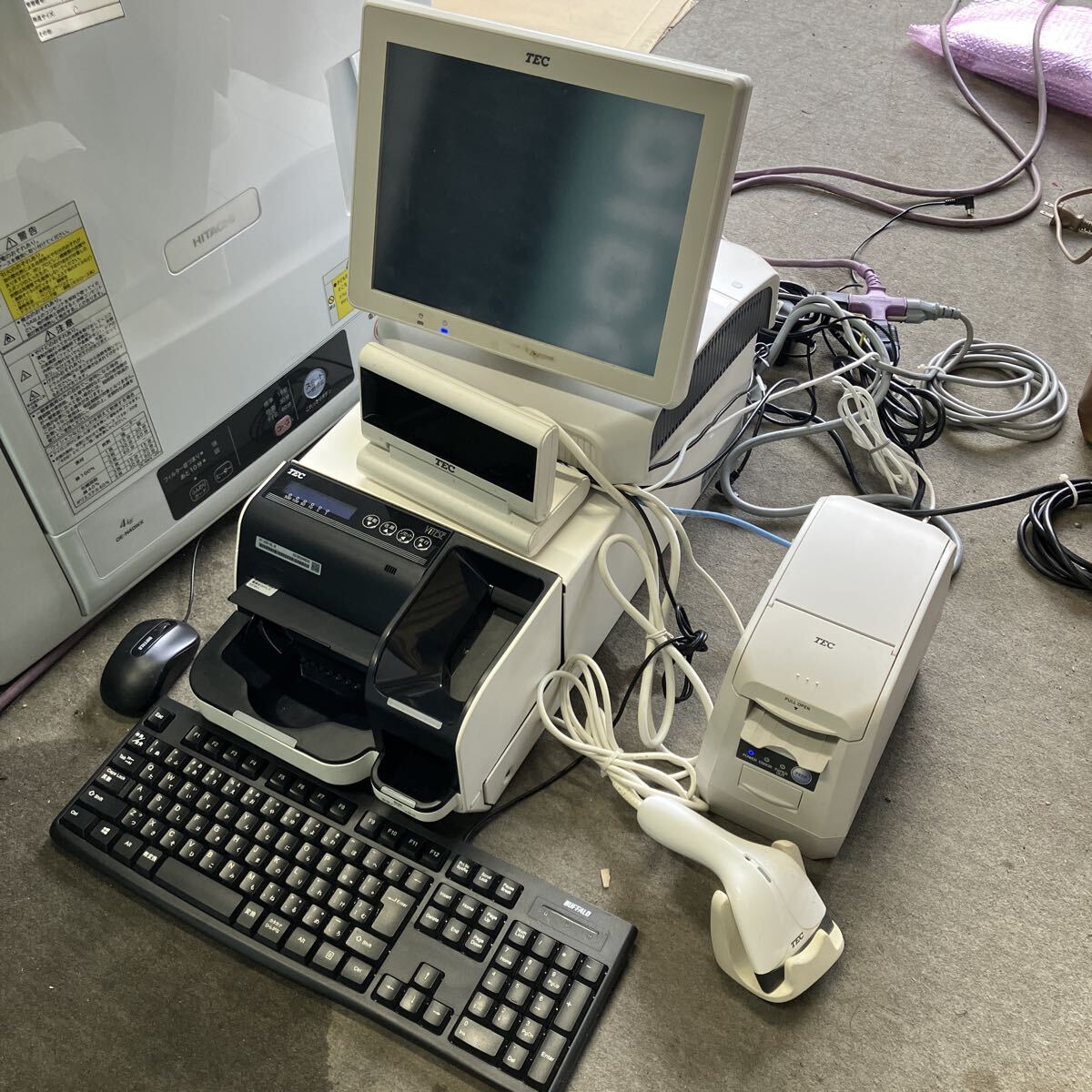 中古】TEC マルチターミナル MP-80 POSレジ ドロワー付 MP-80-S1-A111