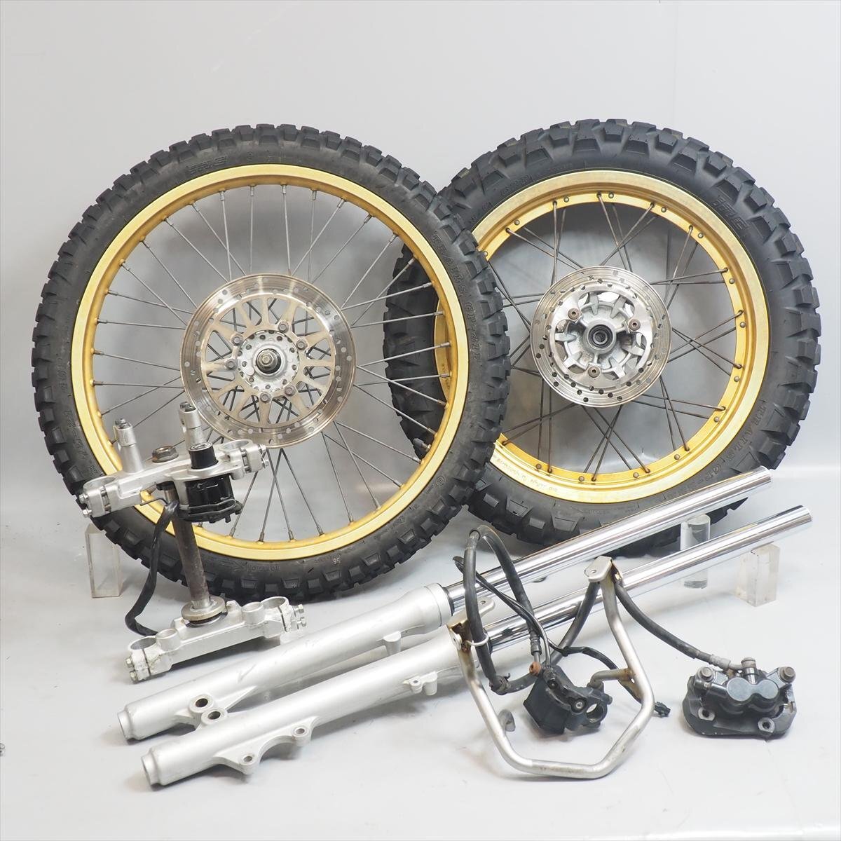 XT250X フロントフォークガード カーボン調 左右セット セロー250