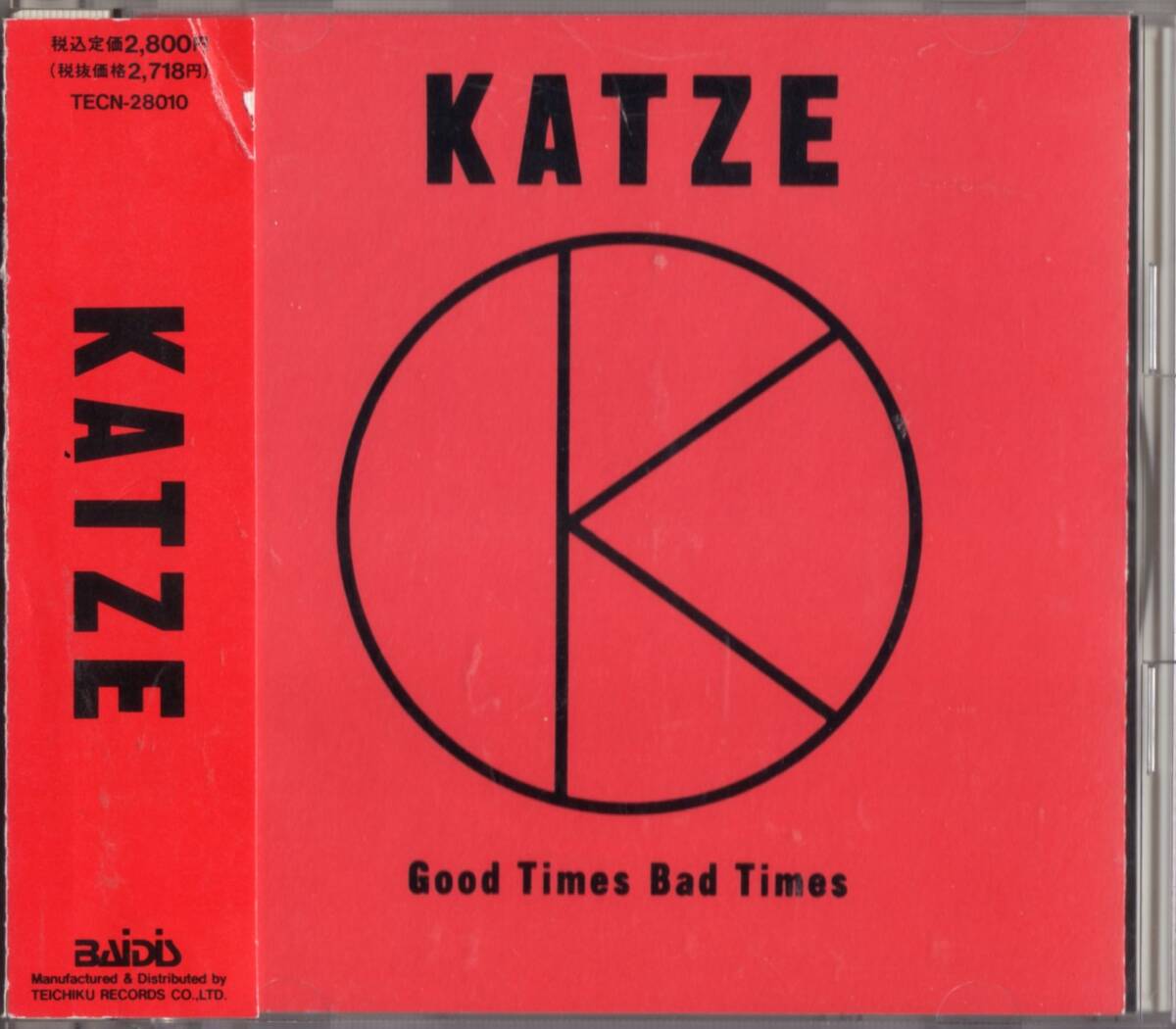 中古】CD KATZE Good Times Bad Times カッツェ 中村敦の落札情報詳細