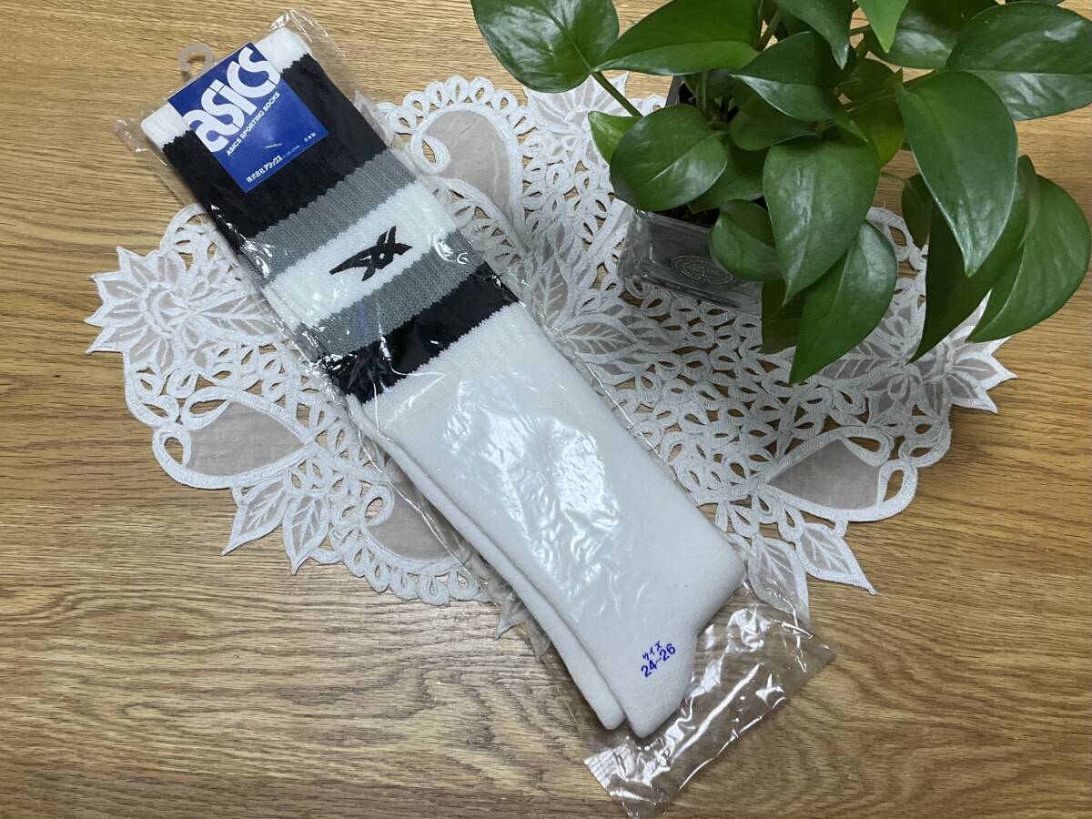 新品】①アシックス TZS983、831ニューハイソックス 2足セット