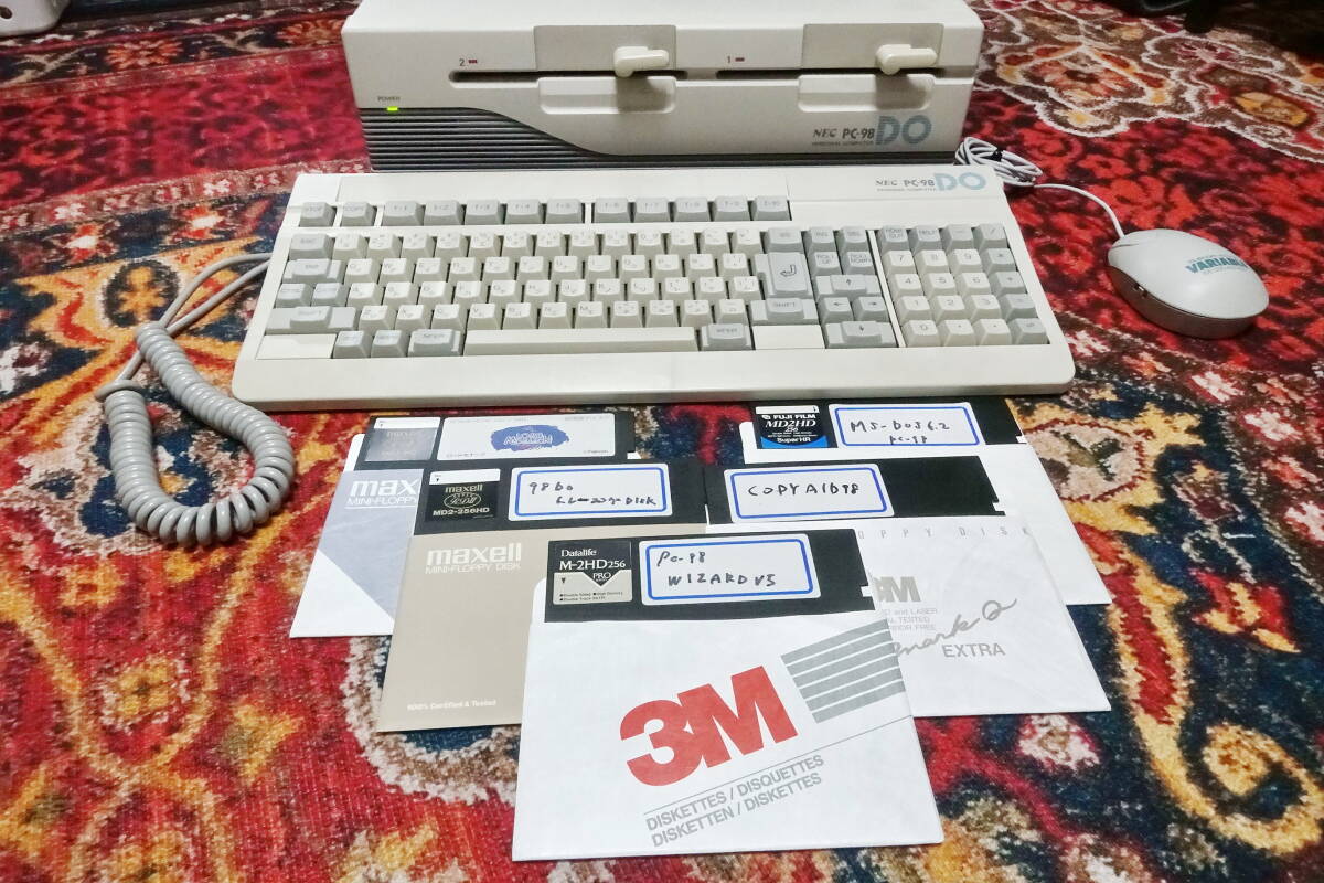 NEC PC-9801DX/U5 1990年 （内蔵電池新,電源コンデンサ交換等）+メモリ