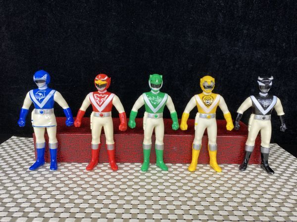 超獣戦隊ライブマン』◇ソフビ5体まとめて ◇バンダイ製◇放映当時物