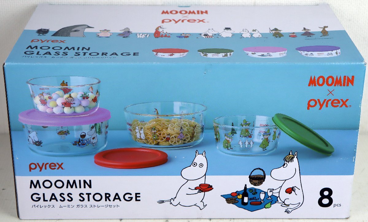新品】即決!!送料込 パイレックス pyrex スヌーピー 8ピース ガラス