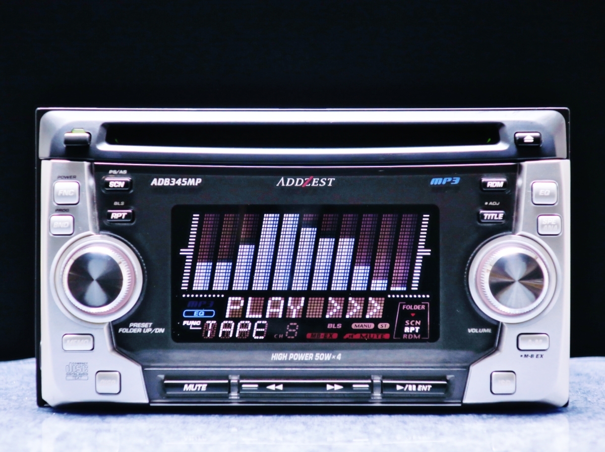 中古】☆完動品 保障付☆ アゼスト DMZ815MP ☆ MP3対応/2DIN/CD/MD