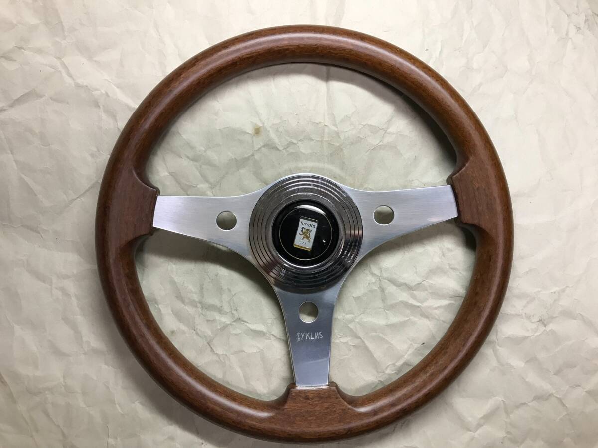 新品】超希少 小径 315mm ZYKLNS ferrara ウッドステアリング 未使用