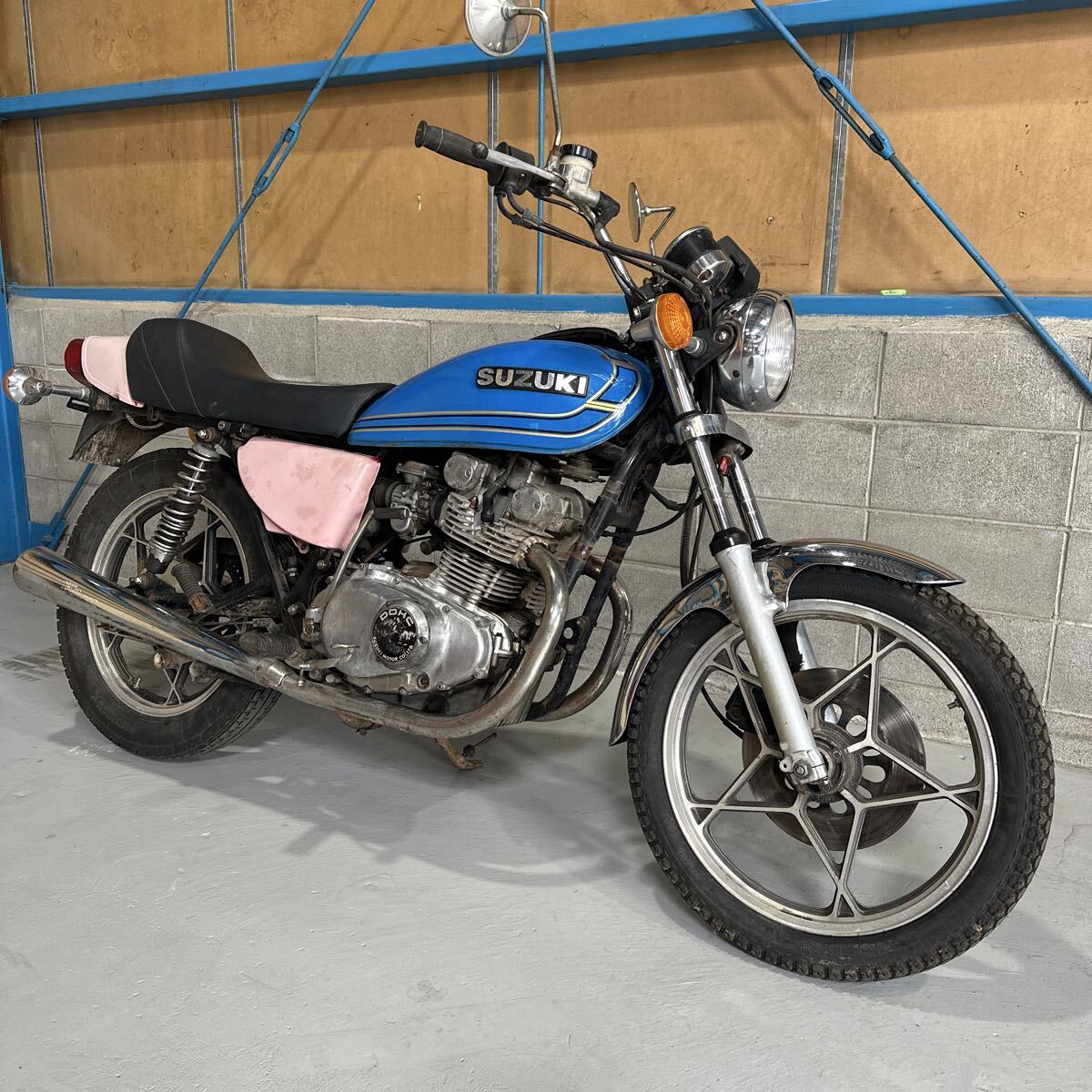新品 高品質 汎用 SUZUKI メッキ フロントフェンダー GS400 GSX400E