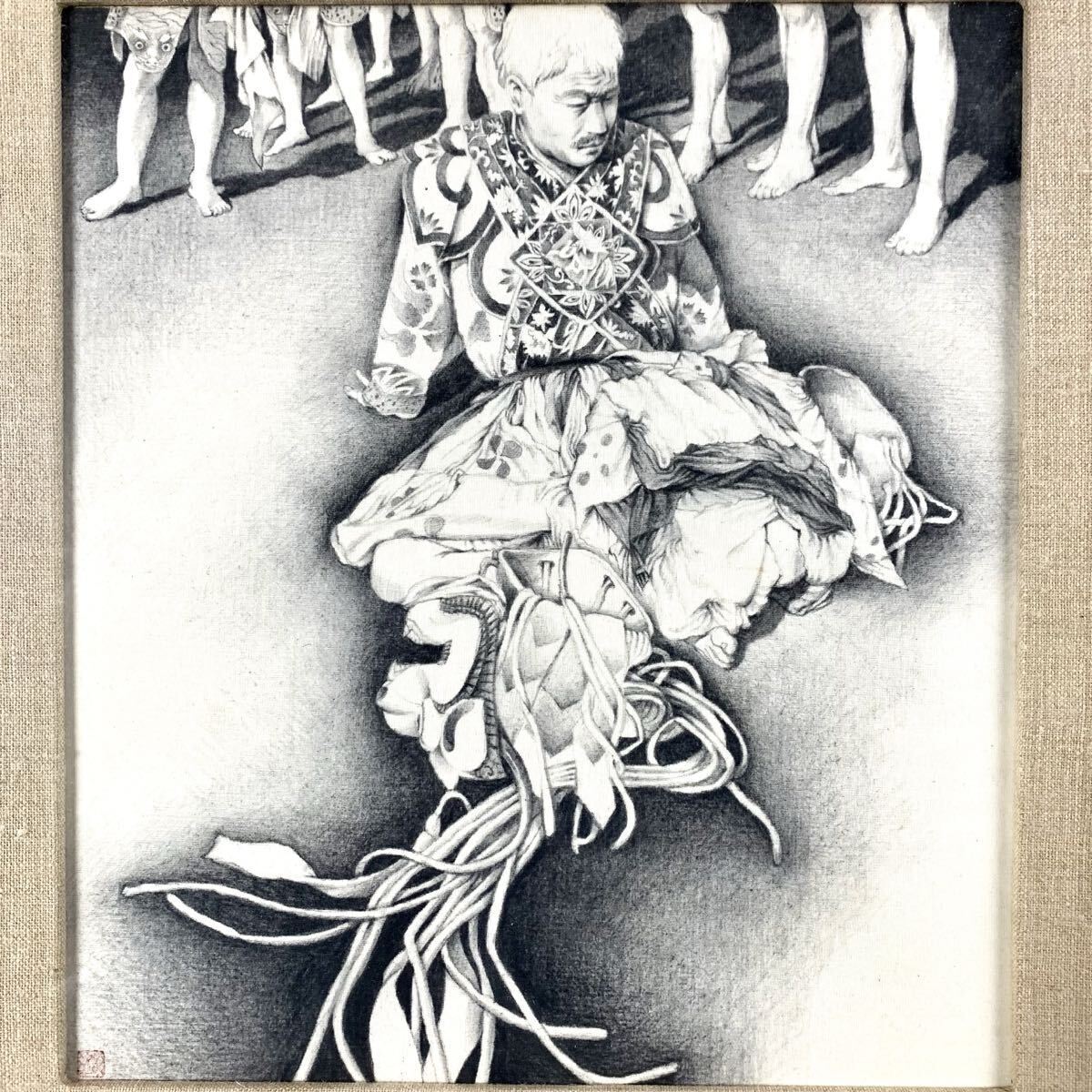 美術品】智内兄助(1948-)○幻想的童女画変形50号連作4点組『春,夏,秋