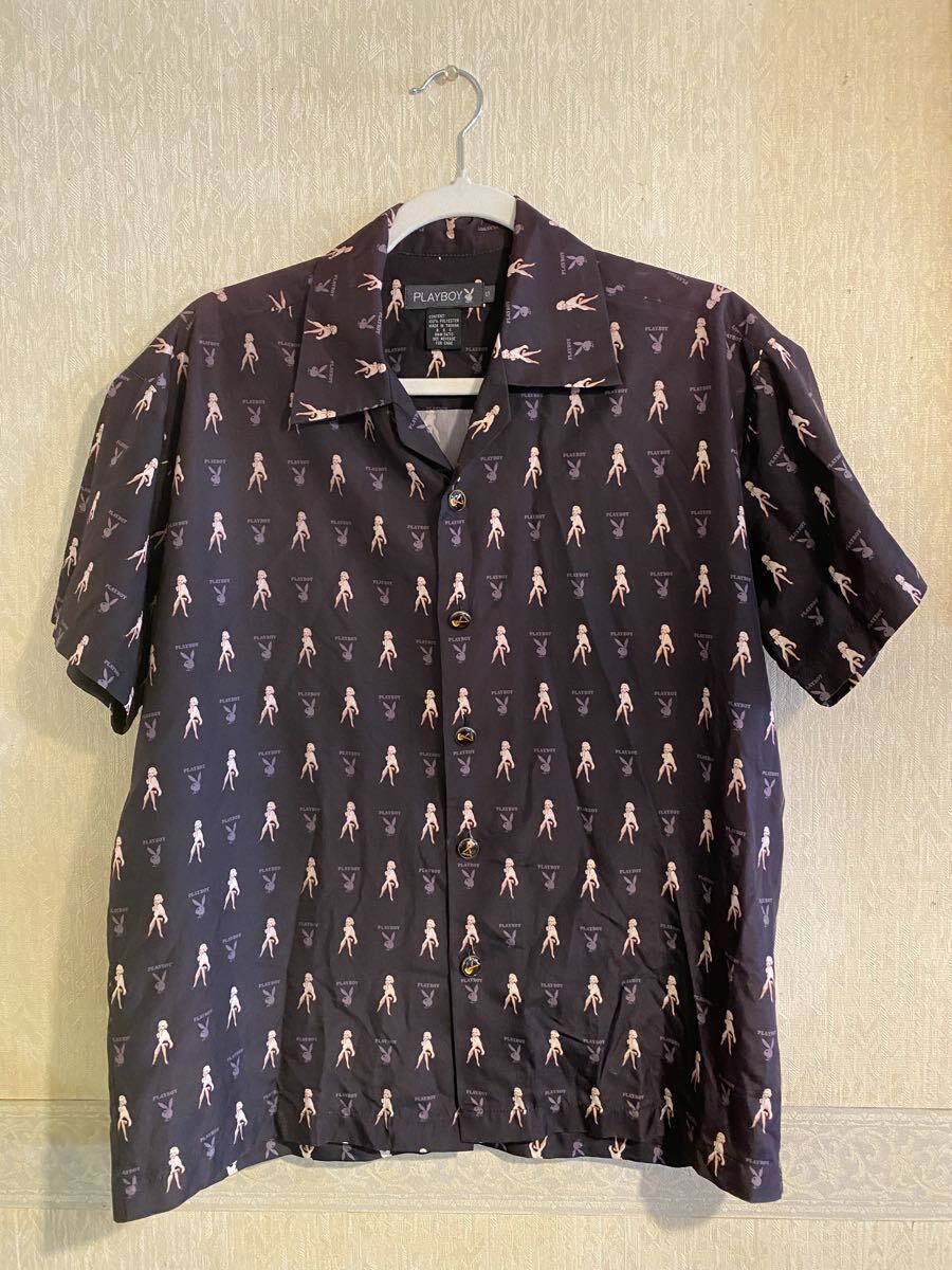 希少 美品 PLAY BOY プレイボーイ 半袖 シャツ アロハシャツ 木村拓哉
