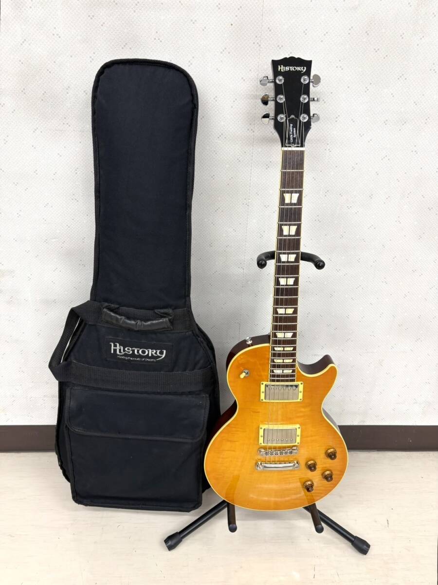 Historyレスポール タイプ (フジゲン製) ☆HISTORY☆SH-L1 TG(改) フジゲン製レスポール キルトトップ ☆の落札