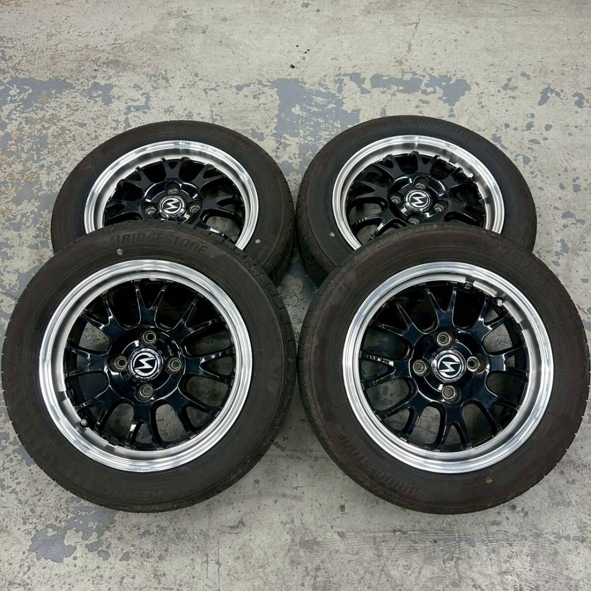 新品タイヤ付き BADX S-HOLD エスホールド ラグナ 15 4H100 5J+45 4本