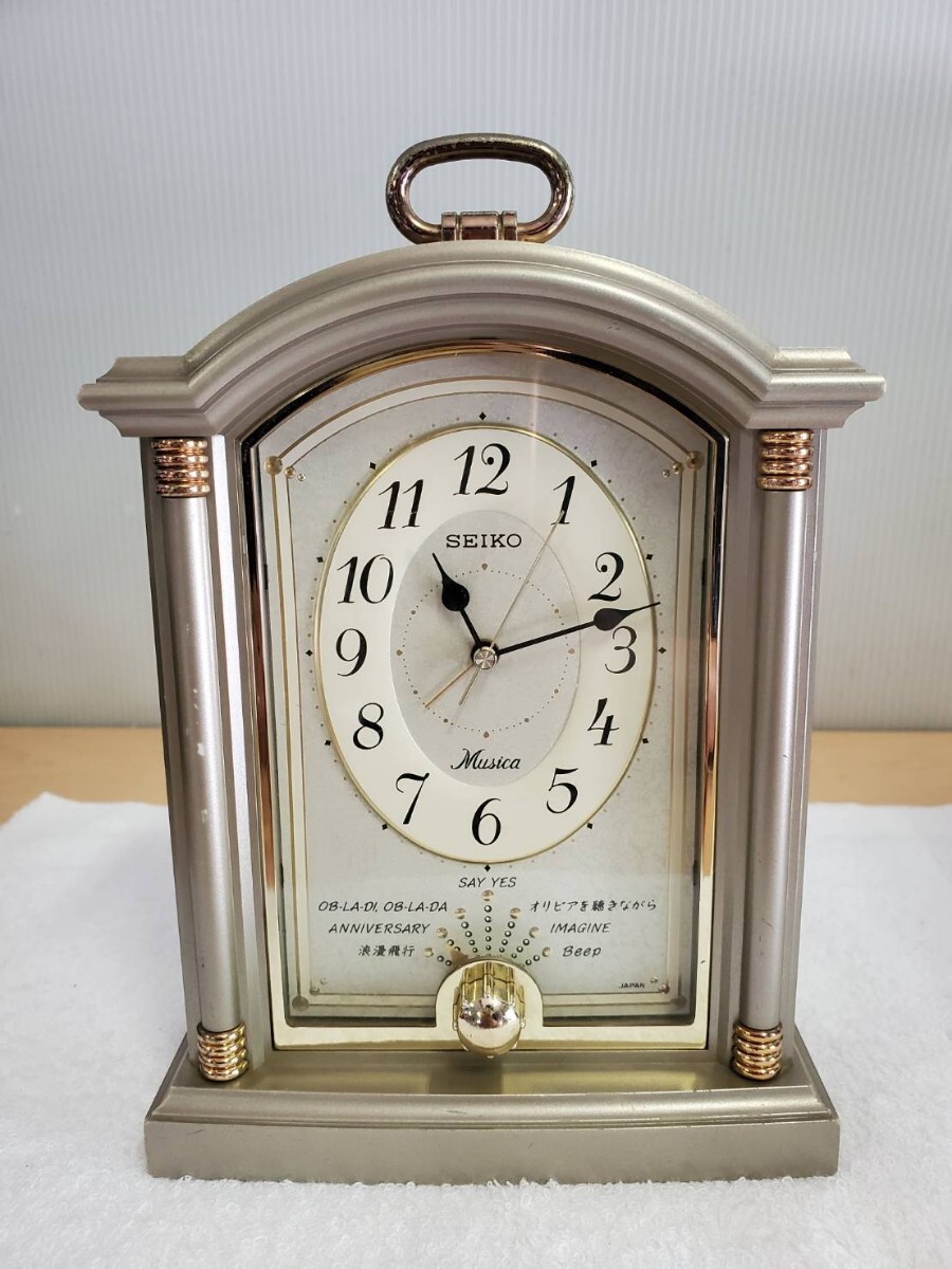 動作確認/ジャンク扱い SEIKO/セイコー 置時計 Musica アナログ ※商品
