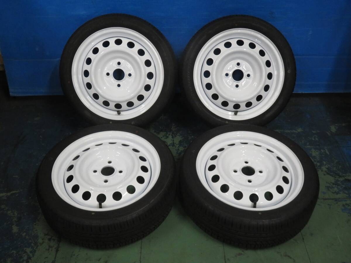 中古タイヤ☆155/55-14 155/55R14 マツダ純正 スチールホイール 鉄チン