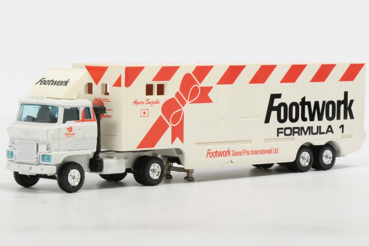 トミカ トミカダンディ フットワーク 日野 MCS-7 87B(F3000) ☆フットワーク特注 トミカダンディ 日野HEトレーラー レーシング