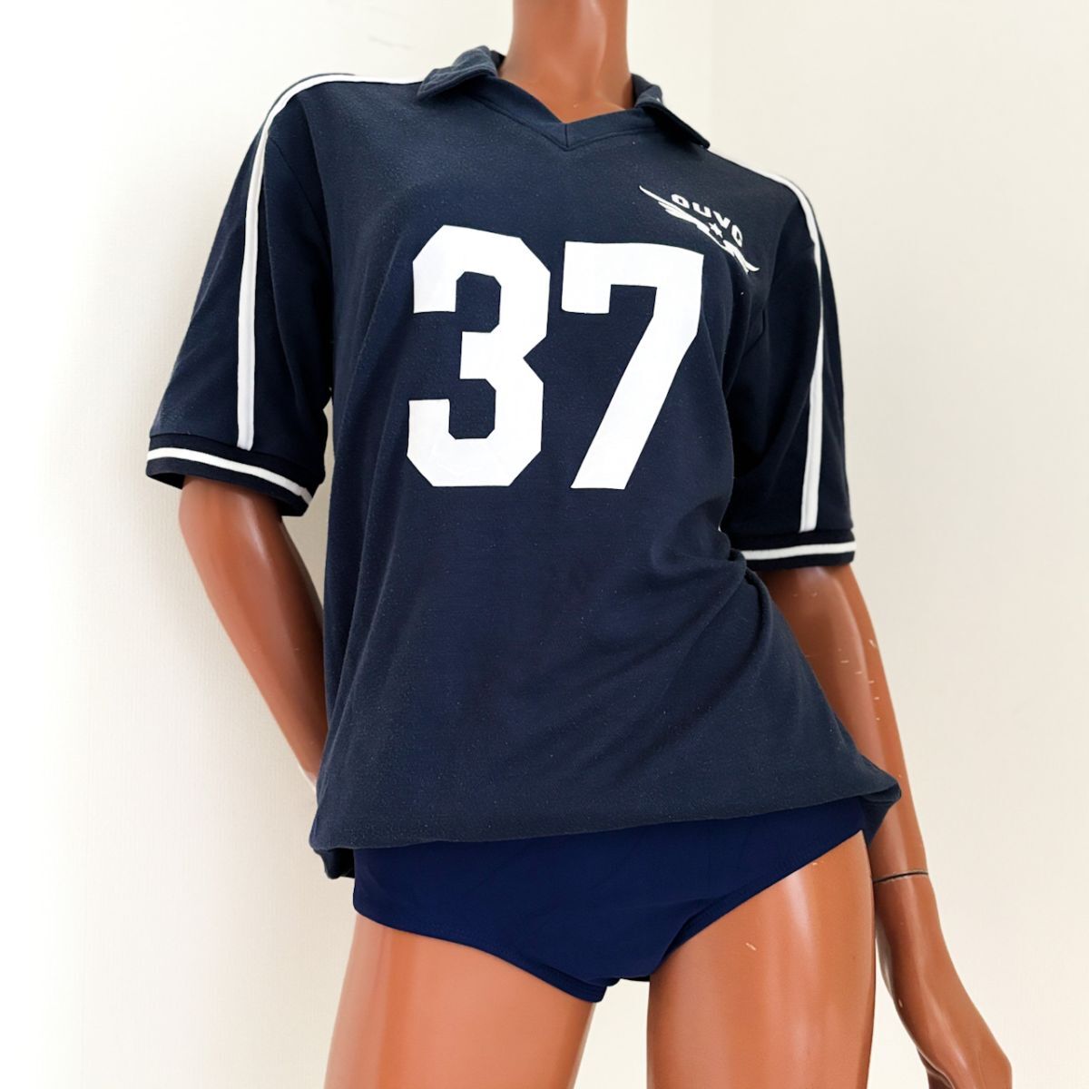 中古】28アシックス女子バレーボールユニフォームトップスL+ブルマL