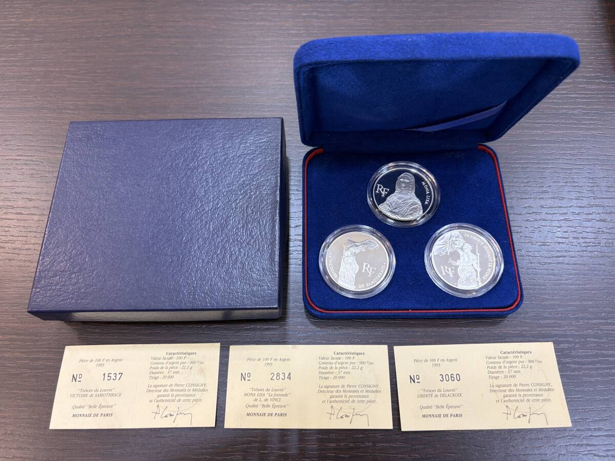 中古】ルーブル美術館200周年記念サモトラケのニケ 100f金貨の落札