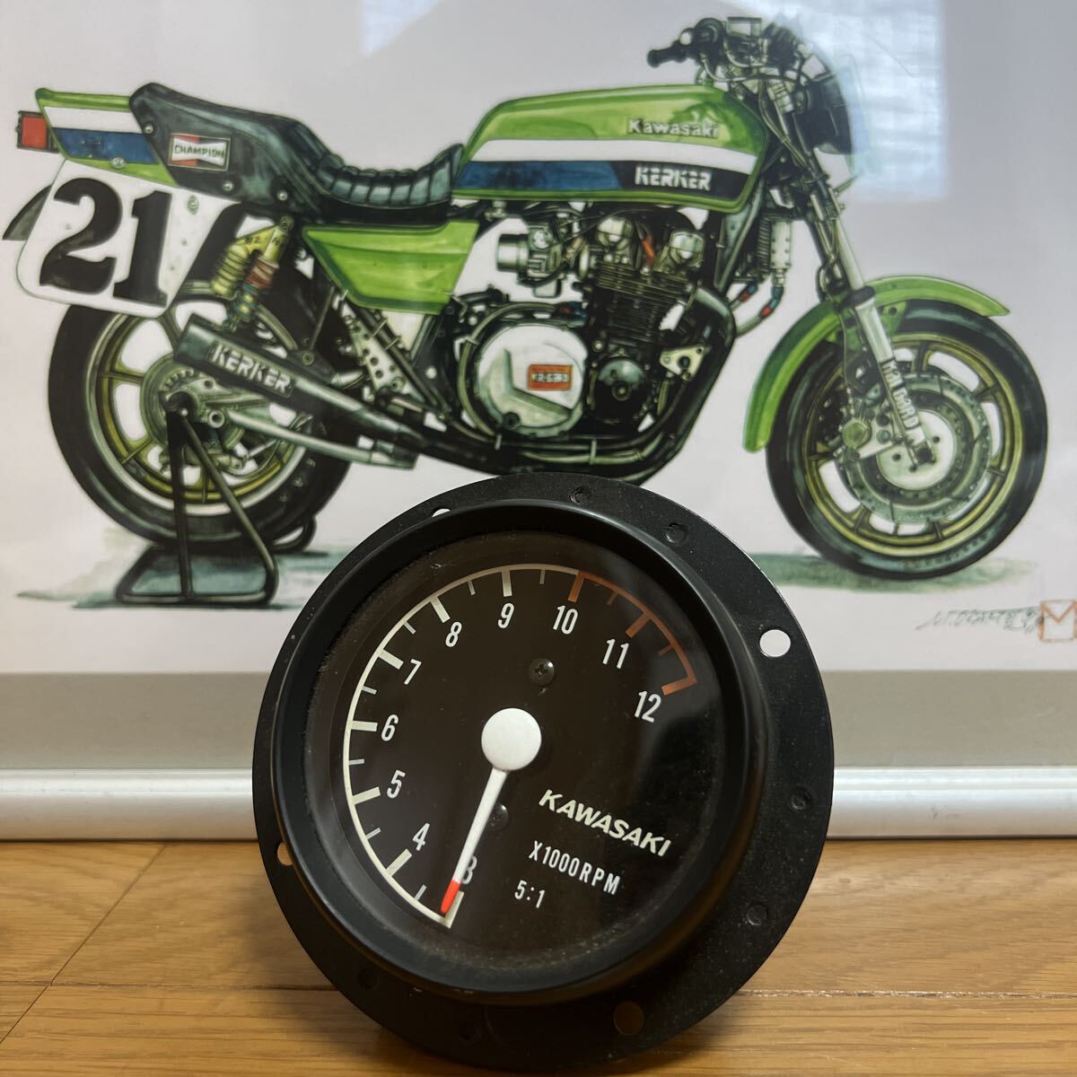 カーカー KERKER メガホン かち上げ 加工 スチール 4-1 マフラー Z1 Z2