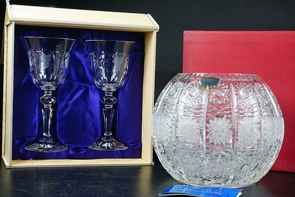 極美品 ポーランド VARSOVIA バルソビア クリスタル グラス15客セット
