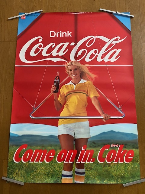 コカ・コーラ 早見優 Yes Coke Yes 1984年 ポスター 当時物 美品