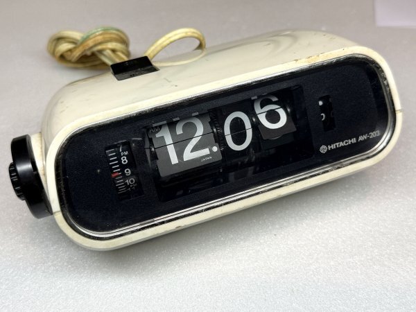 HITACHI/日立 TW-243G パタパタ時計 レッド/赤 美品[タイマー