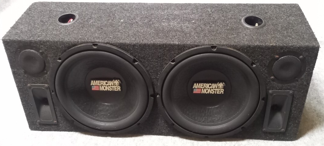 AMERICAN MONSTER AMAP-250 サブウーハー アンプ内臓〇ジャンク品の