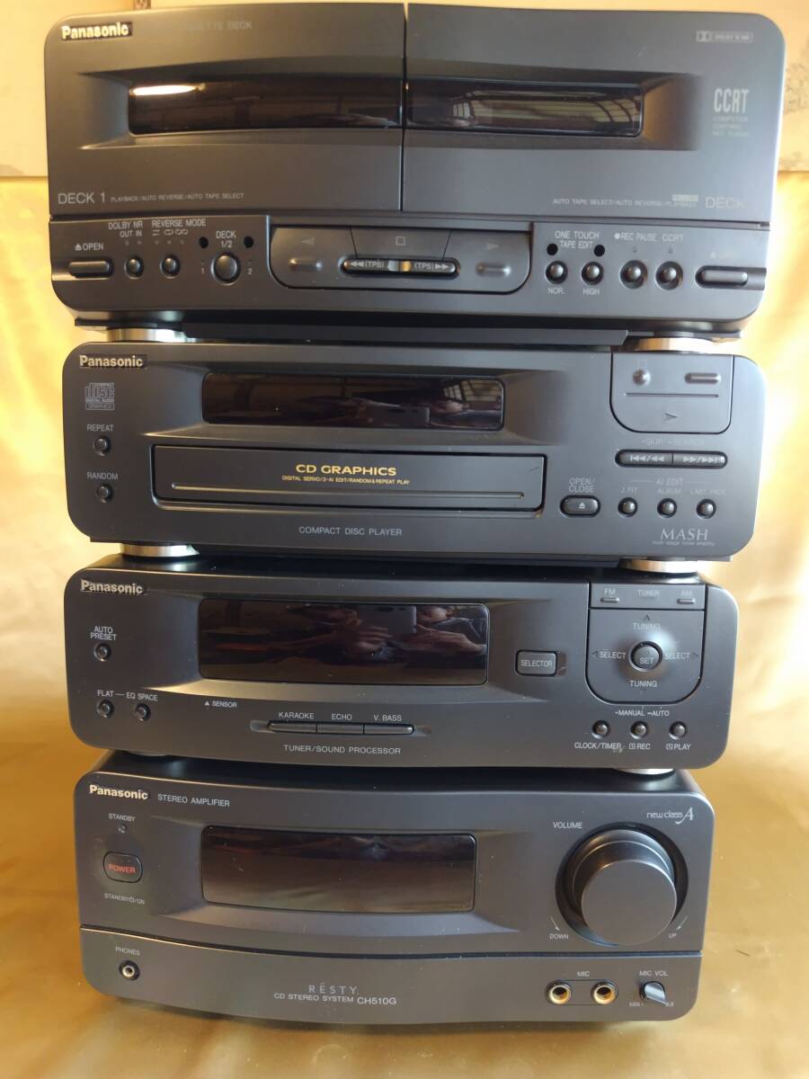 ☆懐かしい Panasonic CD/ダブルカセット ミニコンポ RESTY CH303
