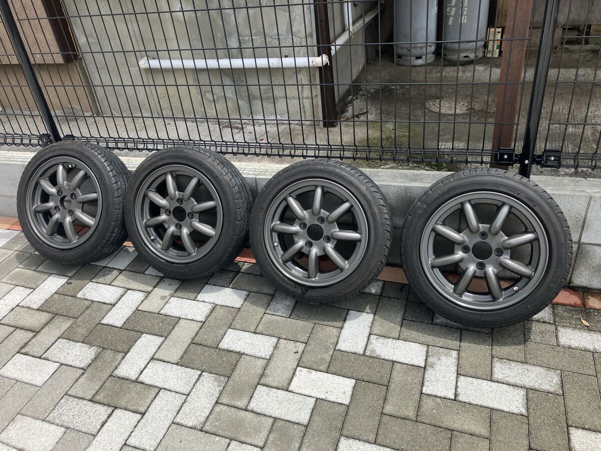 ワタナベ 14インチ 114.3 4穴 6J Bタイプ 4本セット 185/60R14 タイヤ
