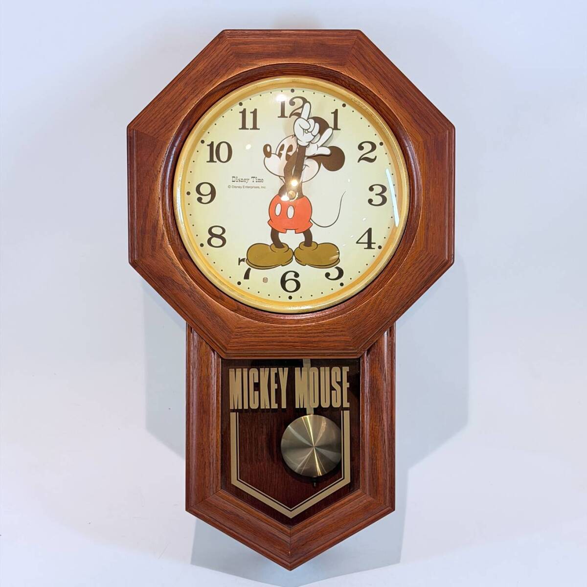 中古】L-1521⑦: ミッキーマウス Disney Time 掛け時計 FW527B 柱時計