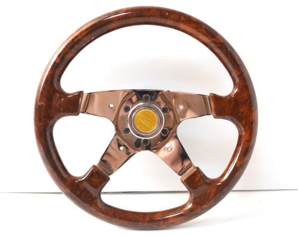 美品『junis』ウッドハンドル 35Φ ジャニス ウッドステアリング 旧車