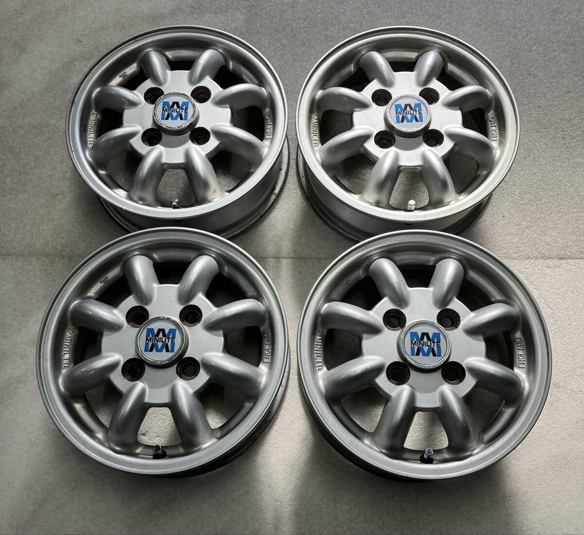 MINILITE 13インチホイール 4本 4J +45 4H 100 WINTER MAXX 145/80R13