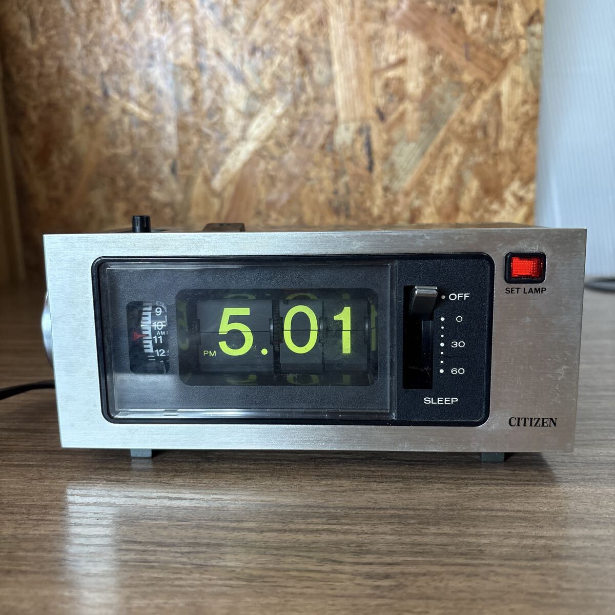 z530 未使用品 Sankyo ザックス DT-208 パタパタ時計 検 70s 80s 昭和