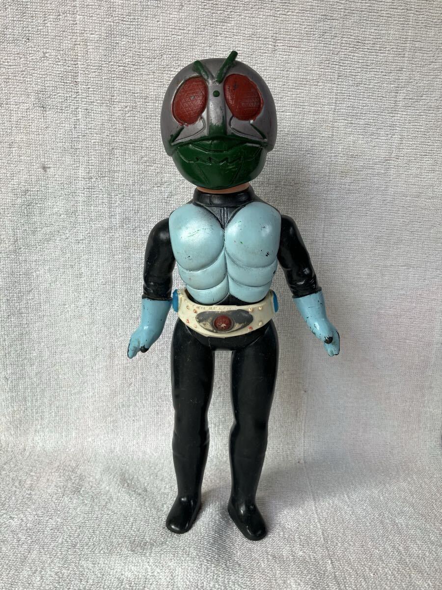 ◇中古 旧バンダイ ソフビ 2点セット◇仮面ライダー 怪人 カマキリ男