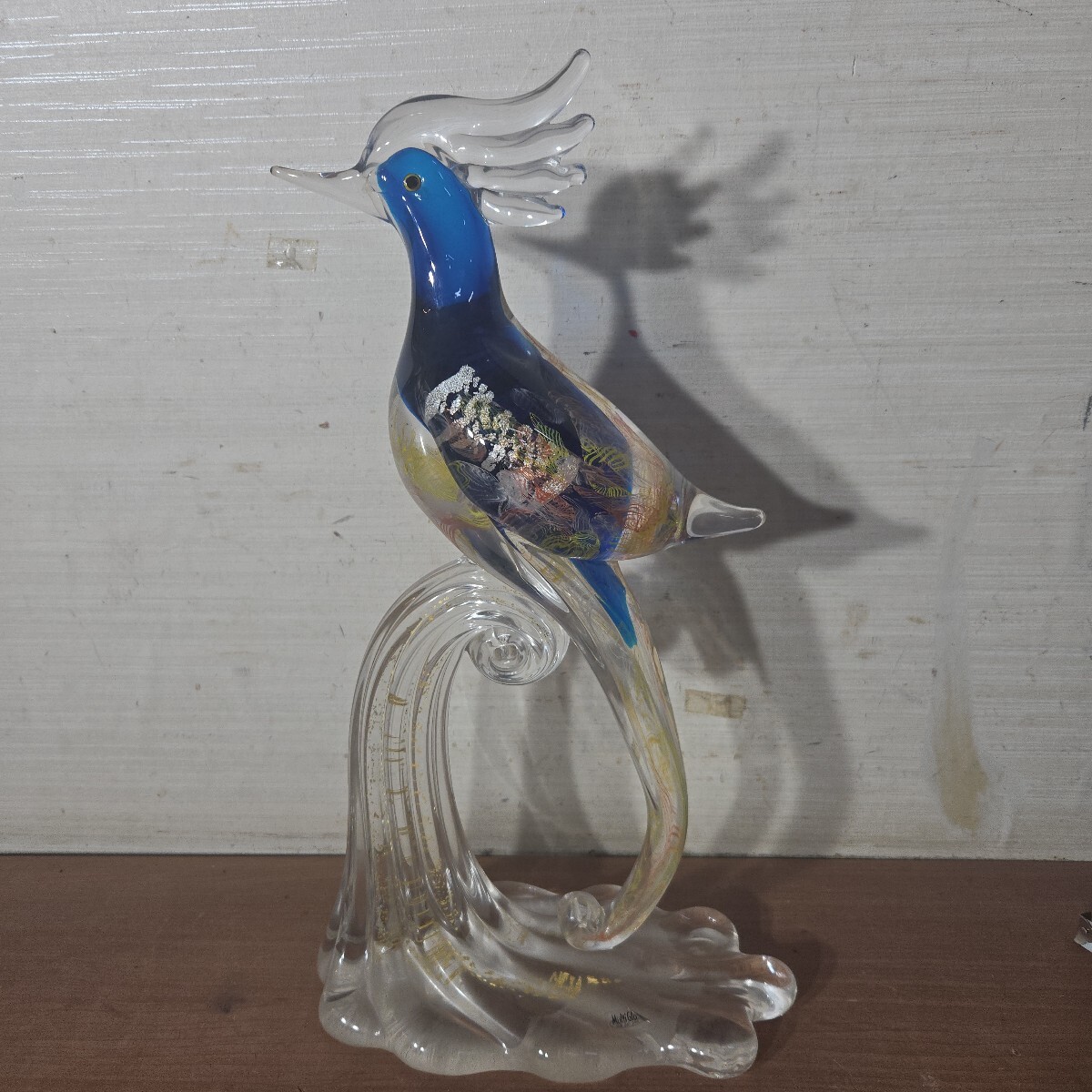 Multi Glass/マルティグラス 犬 2体 親子 工芸ガラス 置物 ペアの落札